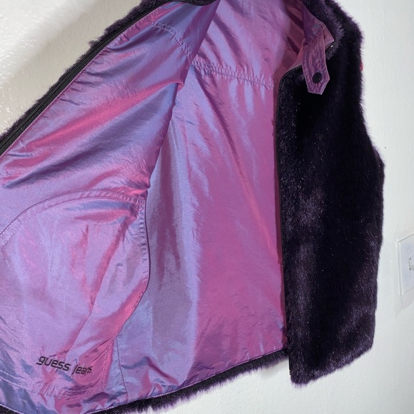 Fuzzy Guess Jeans Vest - Picture 3 of 8